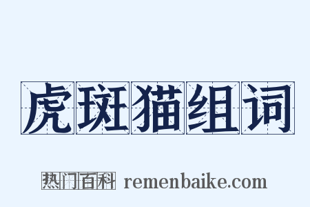 虎斑猫组词是什么意思的图片